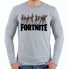 PRINTFASHION Fortnite #5 /Black/ - Férfi hosszú ujjú póló - Sport szürke