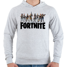 PRINTFASHION Fortnite #5 /Black/ - Férfi kapucnis pulóver - Sport szürke férfi pulóver, kardigán