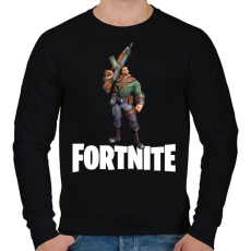 PRINTFASHION Fortnite #8 - Férfi pulóver - Fekete