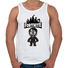 PRINTFASHION Fortnite 8ball skin - Férfi atléta - Fehér