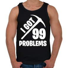 PRINTFASHION Fortnite - 99 Problems - Férfi atléta - Fekete