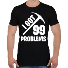 PRINTFASHION Fortnite - 99 Problems - Férfi póló - Fekete férfi póló
