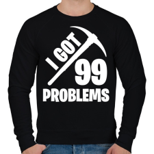 PRINTFASHION Fortnite - 99 Problems - Férfi pulóver - Fekete férfi pulóver, kardigán