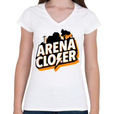 PRINTFASHION Fortnite Arena Closer - Női V-nyakú póló - Fehér női póló