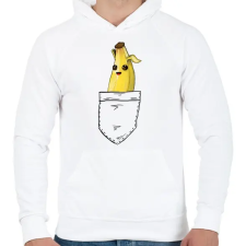 PRINTFASHION Fortnite - Banán skin - Férfi kapucnis pulóver - Fehér férfi pulóver, kardigán