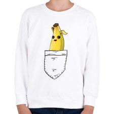 PRINTFASHION Fortnite - Banán skin - Gyerek pulóver - Fehér gyerek pulóver, kardigán