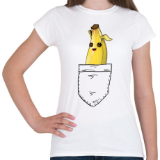 PRINTFASHION Fortnite - Banán skin - Női póló - Fehér