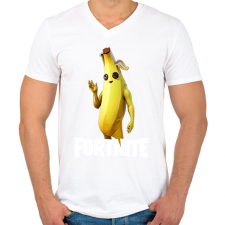 PRINTFASHION fortnite banana - Férfi V-nyakú póló - Fehér férfi póló