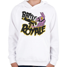 PRINTFASHION Fortnite Battle Royal Llama - Gyerek kapucnis pulóver - Fehér