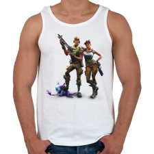 PRINTFASHION Fortnite Battle Royale Bajnokok - Férfi atléta - Fehér atléta, trikó