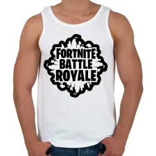 PRINTFASHION Fortnite battle royale - Férfi atléta - Fehér atléta, trikó