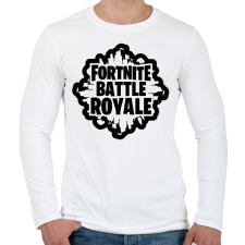 PRINTFASHION Fortnite battle royale - Férfi hosszú ujjú póló - Fehér férfi póló