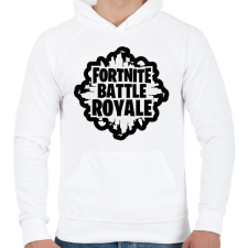 PRINTFASHION Fortnite battle royale - Férfi kapucnis pulóver - Fehér férfi pulóver, kardigán