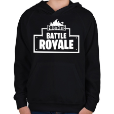 PRINTFASHION Fortnite Battle Royale - Gyerek kapucnis pulóver - Fekete gyerek pulóver, kardigán