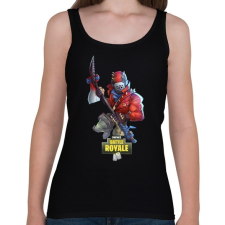 PRINTFASHION Fortnite Battle Royale - Női atléta - Fekete női trikó