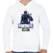 PRINTFASHION Fortnite battle royale shogun - Férfi kapucnis pulóver - Fehér férfi pulóver, kardigán