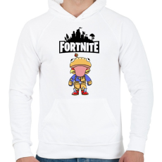PRINTFASHION Fortnite Beef Boss - Férfi kapucnis pulóver - Fehér