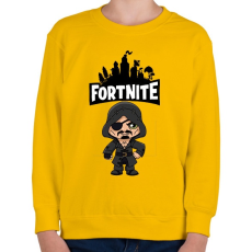 PRINTFASHION Fortnite Blackheart skin - Gyerek pulóver - Sárga