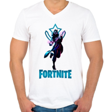 PRINTFASHION Fortnite: Catalyst - Férfi V-nyakú póló - Fehér férfi póló