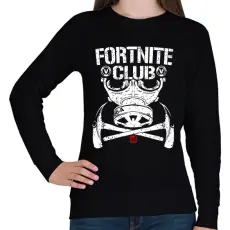 PRINTFASHION Fortnite Club - Női pulóver - Fekete