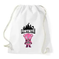 PRINTFASHION Fortnite Cuddle team leader - Sportzsák, Tornazsák - Fehér tornazsák