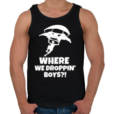 PRINTFASHION fortnite droppin - Férfi atléta - Fekete