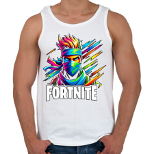 PRINTFASHION Fortnite - Férfi atléta - Fehér atléta, trikó