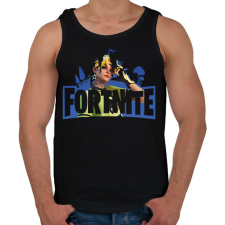 PRINTFASHION Fortnite - Férfi atléta - Fekete atléta, trikó