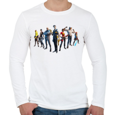 PRINTFASHION Fortnite - Férfi hosszú ujjú póló - Fehér