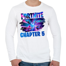 PRINTFASHION Fortnite - Férfi hosszú ujjú póló - Fehér