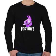 PRINTFASHION Fortnite - Férfi hosszú ujjú póló - Fekete