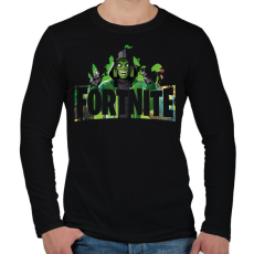 PRINTFASHION Fortnite - Férfi hosszú ujjú póló - Fekete