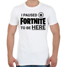 PRINTFASHION Fortnite - Férfi póló - Fehér