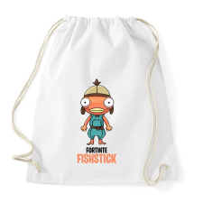 PRINTFASHION Fortnite - Fishstick - Sportzsák, Tornazsák - Fehér tornazsák