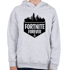 PRINTFASHION Fortnite Forever - Gyerek kapucnis pulóver - Sport szürke