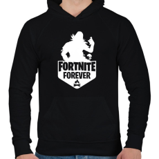 PRINTFASHION Fortnite Forever - Raven (Fehér) - Férfi kapucnis pulóver - Fekete