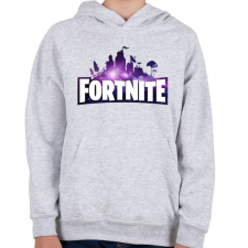 PRINTFASHION Fortnite Galaxy - Gyerek kapucnis pulóver - Sport szürke gyerek pulóver, kardigán