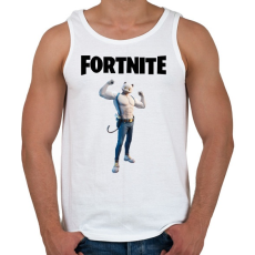 PRINTFASHION Fortnite Ghost Meowscles - Férfi atléta - Fehér