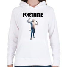 PRINTFASHION Fortnite Ghost Meowscles - Női kapucnis pulóver - Fehér női pulóver, kardigán