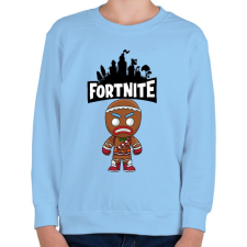 PRINTFASHION Fortnite Gingerbread skin - Gyerek pulóver - Világoskék gyerek pulóver, kardigán
