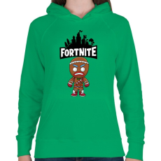 PRINTFASHION Fortnite Gingerbread skin - Női kapucnis pulóver - Zöld