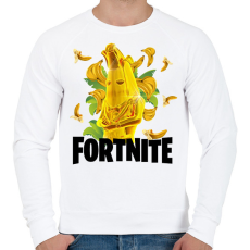 PRINTFASHION Fortnite Gold Peely - Férfi pulóver - Fehér