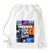 PRINTFASHION Fortnite GTA Edition - Sportzsák, Tornazsák - Fehér tornazsák