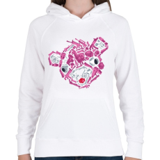 PRINTFASHION Fortnite gun's - Női kapucnis pulóver - Fehér