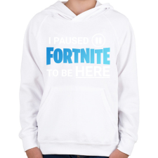 PRINTFASHION Fortnite - Gyerek kapucnis pulóver - Fehér gyerek pulóver, kardigán