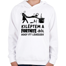 PRINTFASHION Fortnite - Gyerek kapucnis pulóver - Fehér