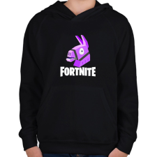 PRINTFASHION Fortnite - Gyerek kapucnis pulóver - Fekete gyerek pulóver, kardigán