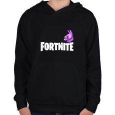 PRINTFASHION Fortnite - Gyerek kapucnis pulóver - Fekete