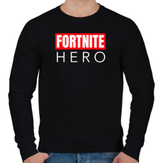 PRINTFASHION FORTNITE HERO - Férfi pulóver - Fekete