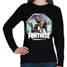 PRINTFASHION Fortnite - Ikon Logó - Női pulóver - Fekete